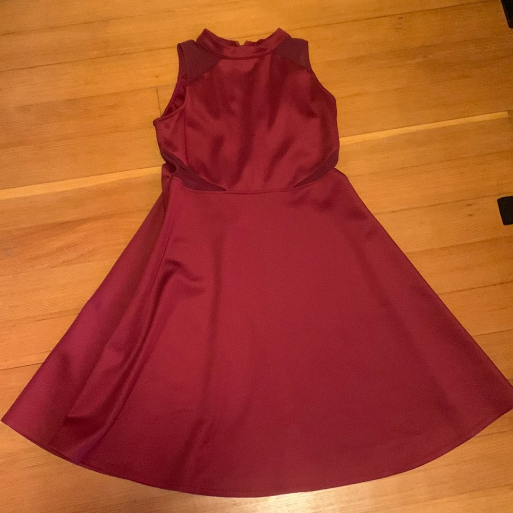 Wine colored Skater dress!! super cute for summer time or a nice dinner!
